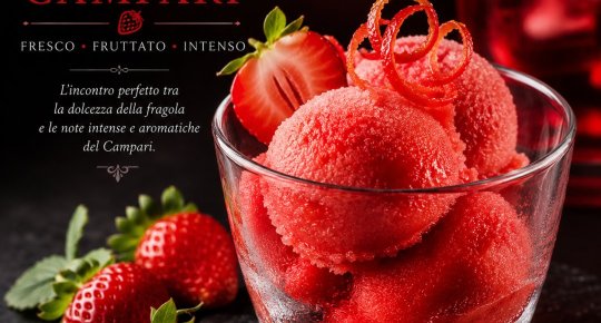 SORBETTO FRAGOLA E PROSECCO