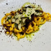 SPAGHETTONE CON ZUCCA, CARDONCELLI