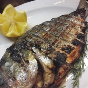 FISH-CAUGHT, GRILLED SNAPPER FISH