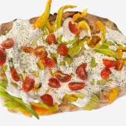 FIORI DI ZUCCA, POMODORINI E STRACCI