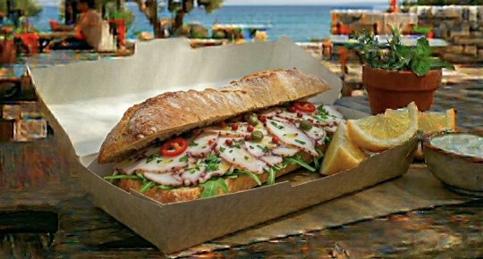 PANINO CON CARPACCIO DI POLPO