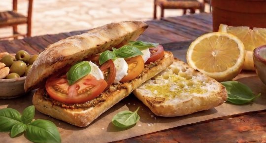 PANINO CON POMODORO E MOZZARELLA