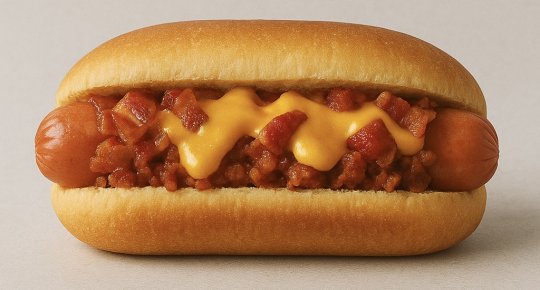 HOT DOG CON BACON E CHEDDAR